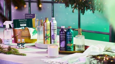 Grove's hand soap containers and aluminum cans of soap refills